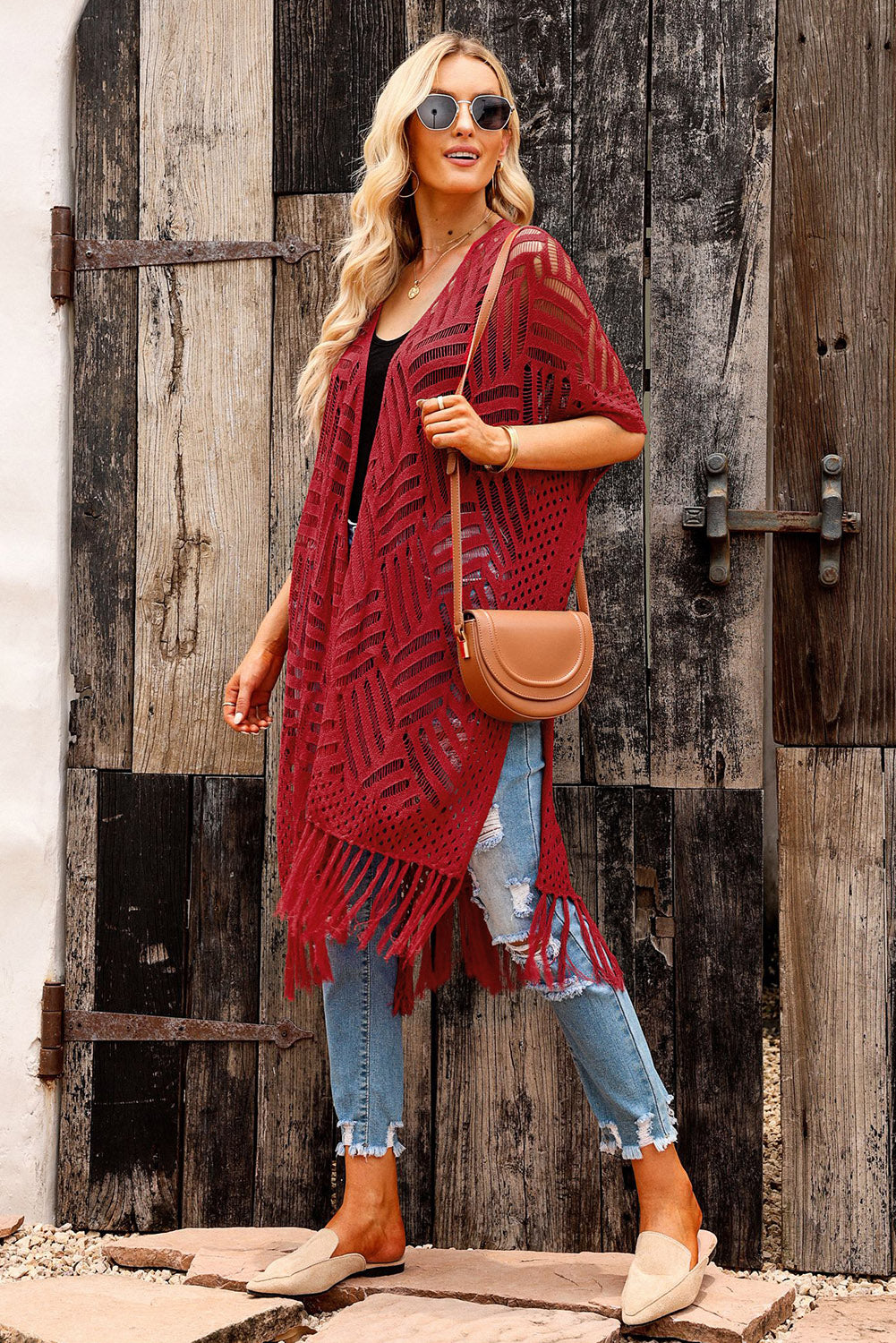 BeachDrape™ Crochet Kimono