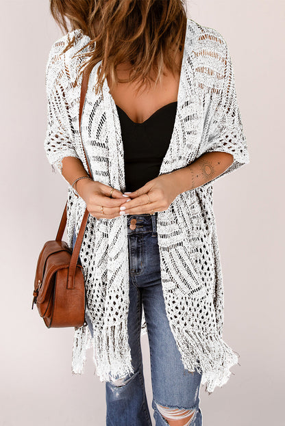 BeachDrape™ Crochet Kimono