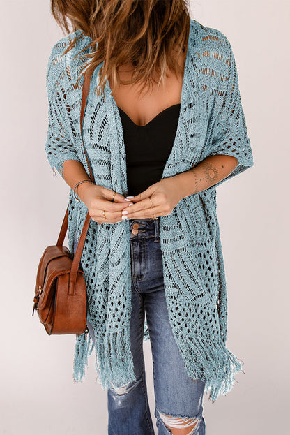 BeachDrape™ Crochet Kimono