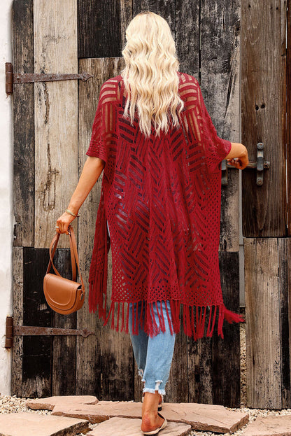 BeachDrape™ Crochet Kimono