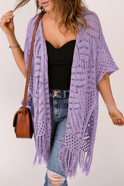 BeachDrape™ Crochet Kimono