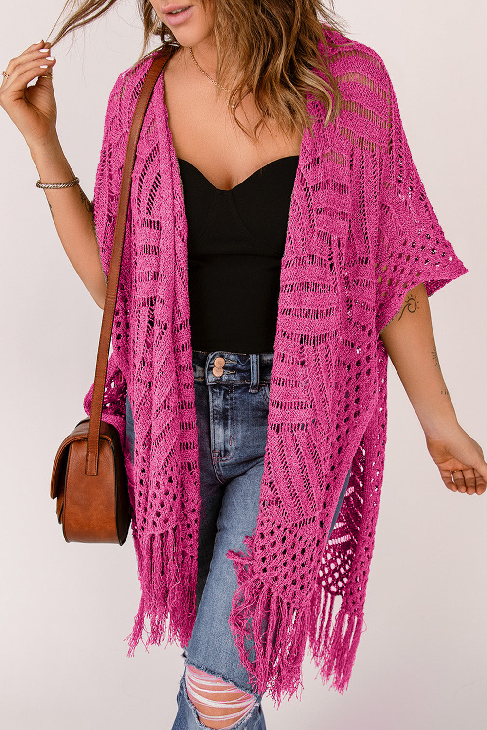 BeachDrape™ Crochet Kimono