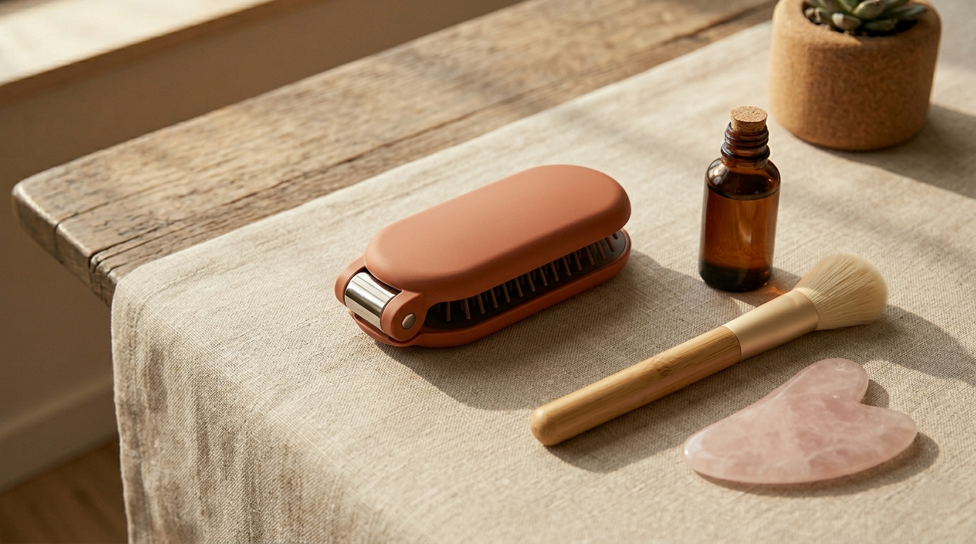 GlowFold Travel Brush