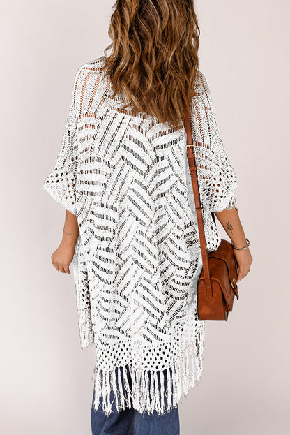 BeachDrape™ Crochet Kimono