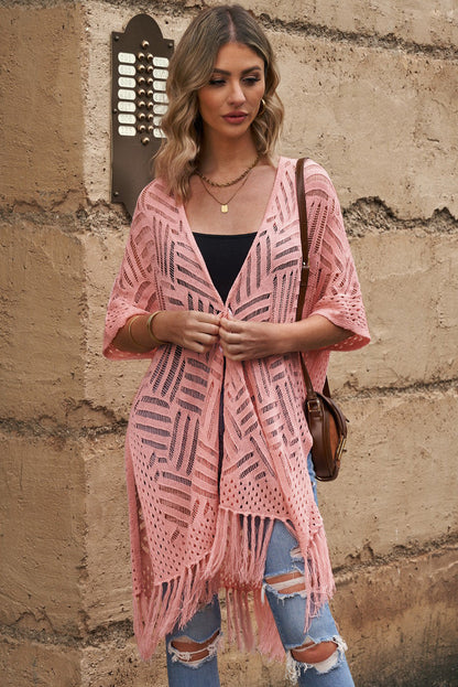 BeachDrape™ Crochet Kimono