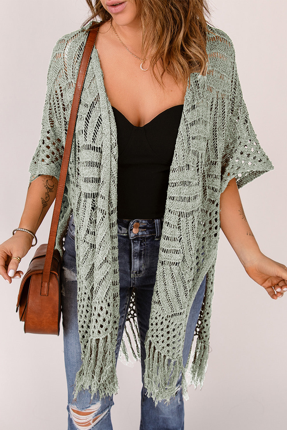 BeachDrape™ Crochet Kimono