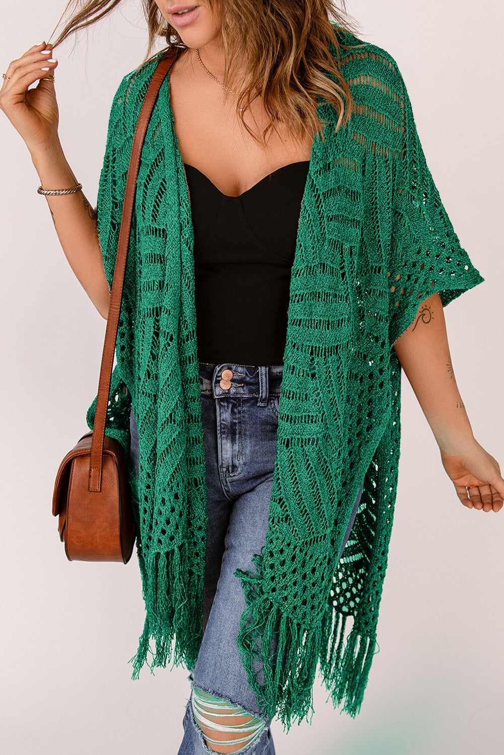 BeachDrape™ Crochet Kimono